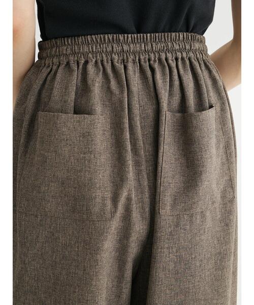 Green　Parks（グリーンパークス）の「麻調ストレートパンツ（その他パンツ・レディース・ブラック/ブルー/グレー/ブラウン・FREE）」の13枚目の写真