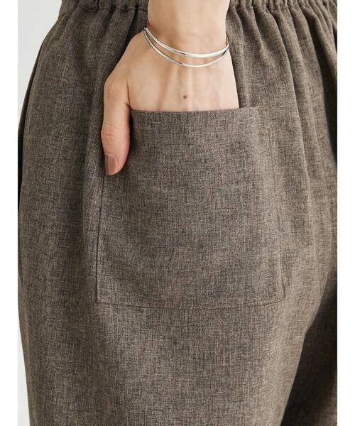 Green　Parks（グリーンパークス）の「麻調ストレートパンツ（その他パンツ・レディース・ブラック/ブルー/グレー/ブラウン・FREE）」の14枚目の写真