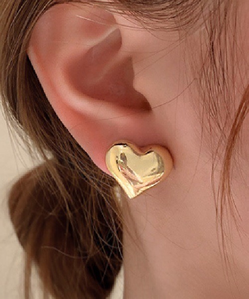 ❤︎ぷっくりハート❤︎ Ritomo De Ricco ピアス ぷっくりハートピアス シルバー925