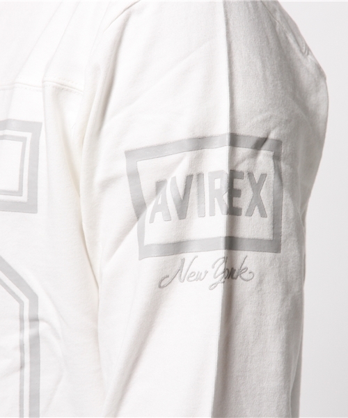 AVIREX(アヴィレックス)の「avirex/アヴィレックス/メンズ/ L/S FOOTBALL T-SHIRT/ 長袖 フットボール Tシャツ(Tシャツ/カットソー・メンズ・ブラック/ホワイト・LARGE/MEDIUM/X-LARGE/XX-LARGE)」の18枚目の写真