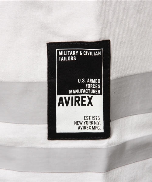 AVIREX(アヴィレックス)の「avirex/アヴィレックス/メンズ/ L/S FOOTBALL T-SHIRT/ 長袖 フットボール Tシャツ(Tシャツ/カットソー・メンズ・ブラック/ホワイト・LARGE/MEDIUM/X-LARGE/XX-LARGE)」の12枚目の写真
