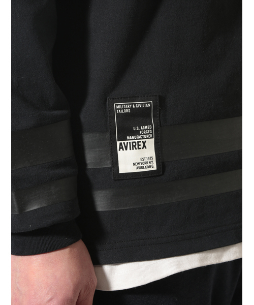 AVIREX(アヴィレックス)の「avirex/アヴィレックス/メンズ/ L/S FOOTBALL T-SHIRT/ 長袖 フットボール Tシャツ(Tシャツ/カットソー・メンズ・ブラック/ホワイト・LARGE/MEDIUM/X-LARGE/XX-LARGE)」の8枚目の写真