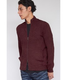 TORNADO MART∴アストラカンジャガードスタンドZIPニット