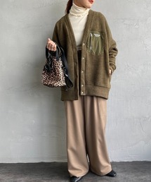 AMERICANA | [Americana×JEANS FACTORY/アメリカーナ×ジーンズファクトリー] 別注 Vネックフリースカーディガン(その他アウター)