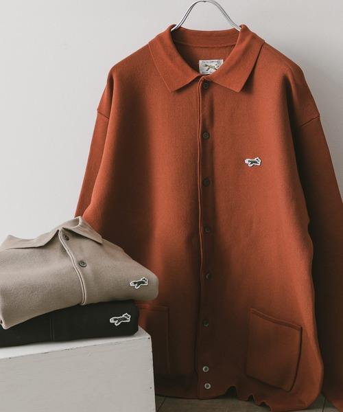 PENNEYS（ぺニーズ）の「『XLサイズ/WEB限定』『別注』PENNEYS×DOORS　THE FOX シャツカーディガン（カーディガン/ボレロ・メンズ・オレンジ系その他/ブラウン系その他/ブラック・MEDIUM/X-LARGE/LARGE）」の4枚目の写真