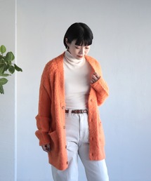 [ OWLEYE by domingo / アウルアイ ] モヘアウール ミドルカーディガン