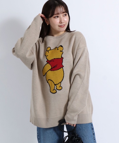 セール】Disney（ディズニー）キャラクタージャガード編みニット
