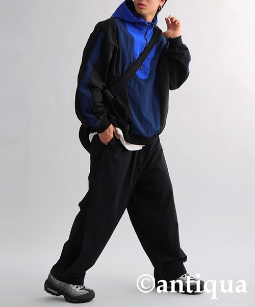 antiqua(アンティカ)の「撥水加工配色プルオーバー(パーカー・レディース・ブラック・FREE)」の22枚目の写真