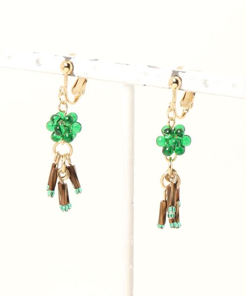 チチカカ（チチカカ）の「ビーズボールイヤリング（イヤリング・レディース・グリーン/ブラック・FREE）」の10枚目の写真