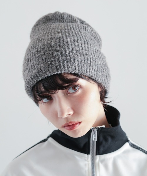 PAGEBOY(ページボーイ)の「ニットビーニー(ニットキャップ/ビーニー・レディース・パープル/ブラック/チャコールグレー・FREE)」の7枚目の写真