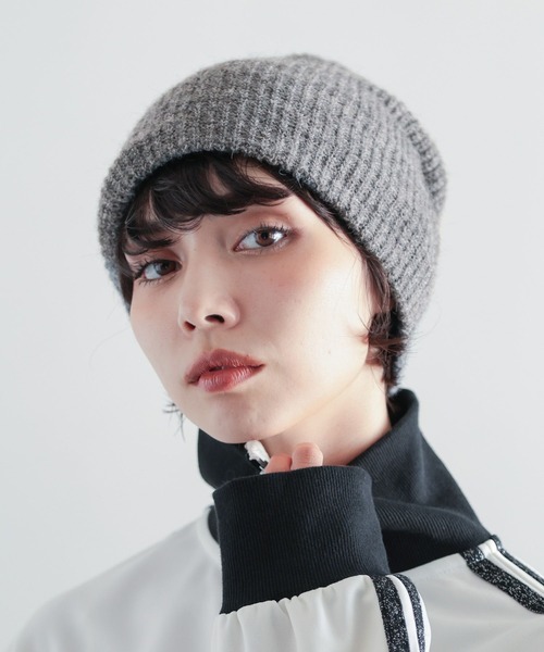 PAGEBOY(ページボーイ)の「ニットビーニー(ニットキャップ/ビーニー・レディース・パープル/ブラック/チャコールグレー・FREE)」の9枚目の写真