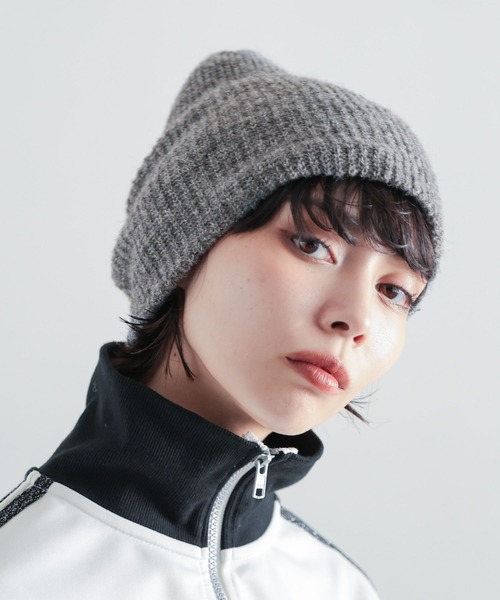 PAGEBOY(ページボーイ)の「ニットビーニー(ニットキャップ/ビーニー・レディース・パープル/ブラック/チャコールグレー・FREE)」の10枚目の写真