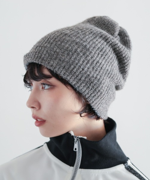 PAGEBOY(ページボーイ)の「ニットビーニー(ニットキャップ/ビーニー・レディース・パープル/ブラック/チャコールグレー・FREE)」の11枚目の写真