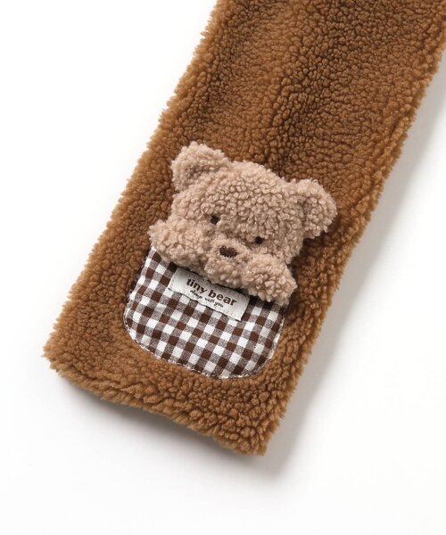 apres les cours(アプレレクール)の「tiny bearマフラー(マフラー・キッズ・アイボリー/ブラウン・95/120)」の12枚目の写真