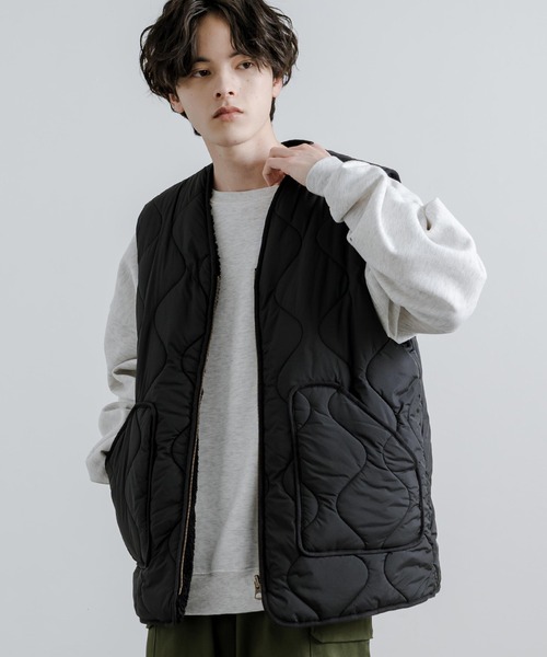 希少　Rocky Monroe 【 2WAY ボア　リバーシブルベスト 】 2WAY ボアフリース/キルティング リバーシブルベスト（ベスト