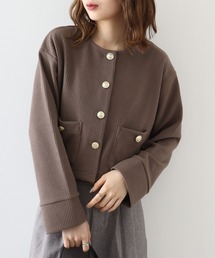 Brownie（ブラウニー）の「Brownie リップルツイードカーディガン（カーディガン/ボレロ・レディース）」
