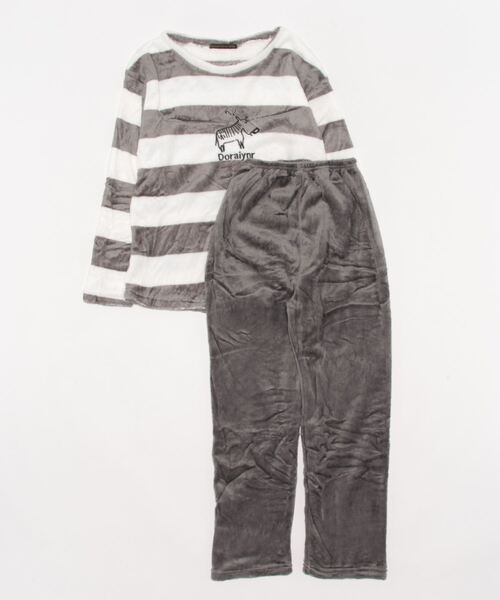 おしゃれスタ（オシャレスタ）の「モコモコキュートルームウエアセット（ルームウェア/パジャマ・レディース・グレー/ブラウン・L/M/XL/XXL）」の11枚目の写真