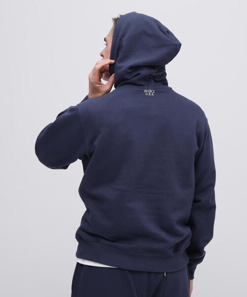 AVIREX（アヴィレックス）の「《DAILY/デイリー》PULLOVER SWEAT PARKA / プルオーバー スウェット パーカー / AVIREX / アヴィレックス（パーカー・メンズ・ネイビー/ホワイト系2/その他17/ブラック・L/M/XL/2XL）」の11枚目の写真