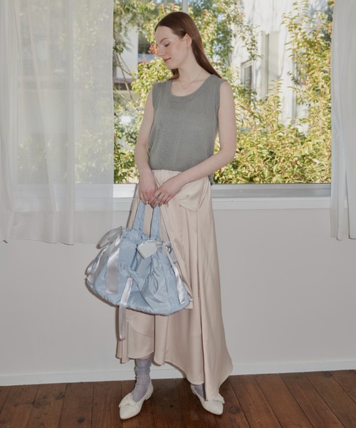 idem（イデム）の「bag ribbon knit vest/バックリボンニットベスト（ベスト・レディース・ネイビー/グレー/ナチュラル・FREE）」の19枚目の写真