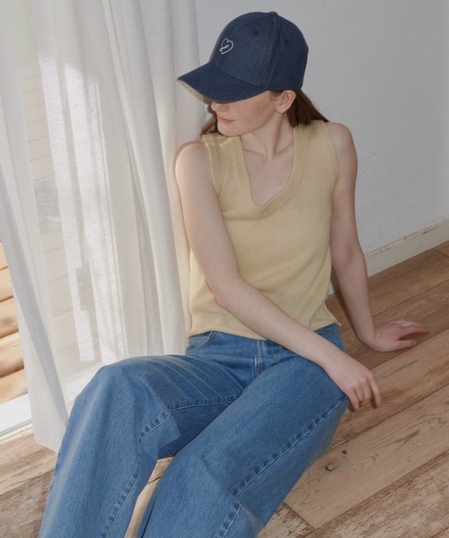 idem（イデム）の「bag ribbon knit vest/バックリボンニットベスト（ベスト・レディース・ネイビー/グレー/ナチュラル・FREE）」の11枚目の写真