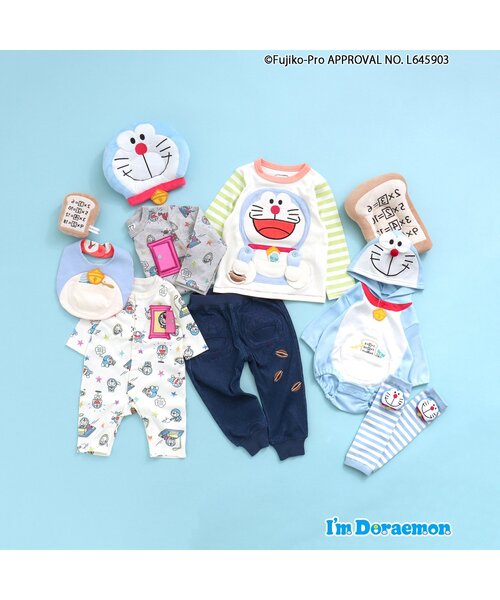 BIT'Z(ビッツ)の「I'm Doraemon 総柄長袖Tシャツ(Tシャツ/カットソー・キッズ・キナリ/グレー・80/90/95/100/110/120)」の4枚目の写真