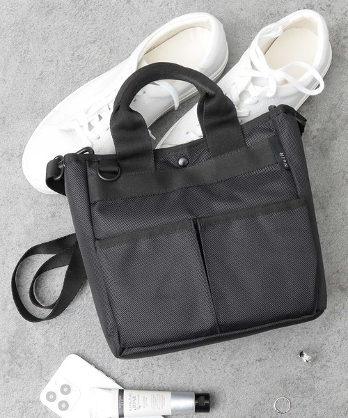 ✨ 美品 ブラック ハンドトート ミニ ショルダーバッグ 撥水加工 ハンドトート ミニショルダー 2WAY ミニトートバッグ