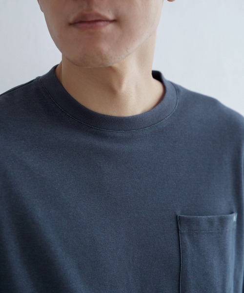 ikka（イッカ）の「ライトダンボールダブルフェイスロンT（Tシャツ/カットソー・メンズ・ミント/ホワイト/ネイビー/ベージュ・L/M/S/XL）」の17枚目の写真