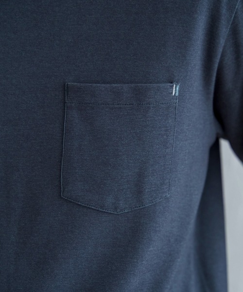 ikka（イッカ）の「ライトダンボールダブルフェイスロンT（Tシャツ/カットソー・メンズ・ミント/ホワイト/ネイビー/ベージュ・L/M/S/XL）」の19枚目の写真