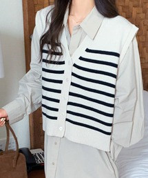 Amulet（アミュレット）の「ボーダーニットベスト（ベスト）」