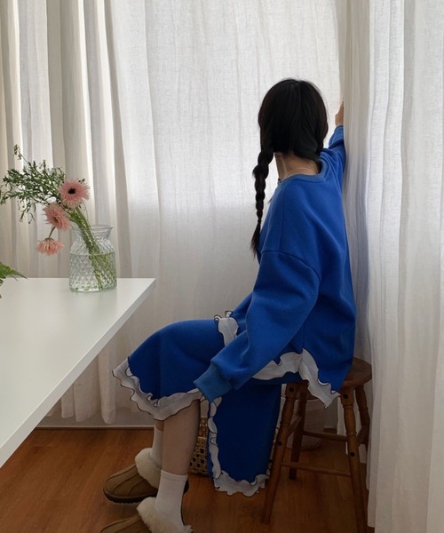 sevens(セブンズ)の「【sevens】フリルセットアップ(セットアップ・レディース・ブラック/ブルー・FREE)」の13枚目の写真