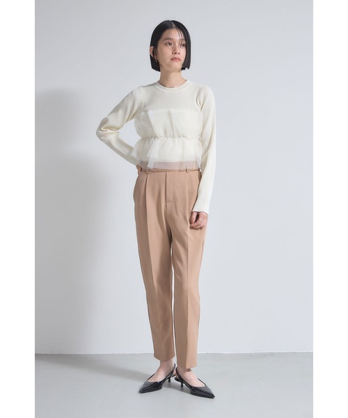 &. NOSTALGIA（アンドドットノスタルジア）の「イージー美脚テーパードパンツ（春夏ver）（その他パンツ・レディース・ネイビー/ブラック/グレー/ピンク/ミント/グリーン系その他/ライトピンク/オフホワイト/オレンジ/ベージュ/ライム・M）」の12枚目の写真