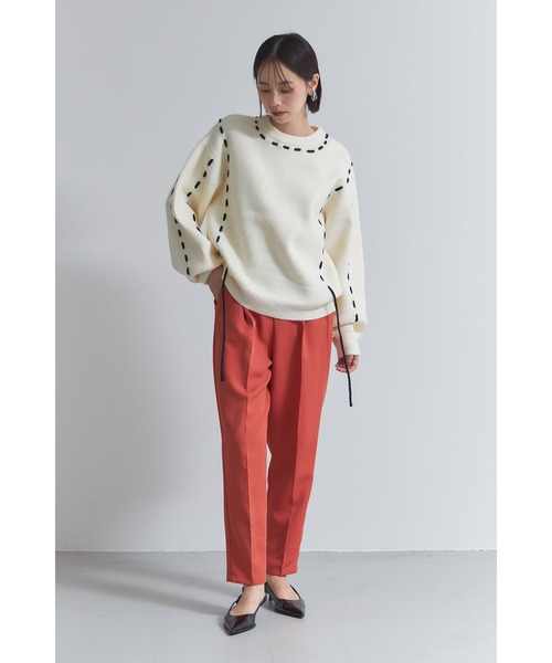 &. NOSTALGIA（アンドドットノスタルジア）の「イージー美脚テーパードパンツ（春夏ver）（その他パンツ・レディース・ネイビー/ブラック/グレー/ピンク/ミント/グリーン系その他/ライトピンク/オフホワイト/オレンジ/ベージュ/ライム・M）」の17枚目の写真