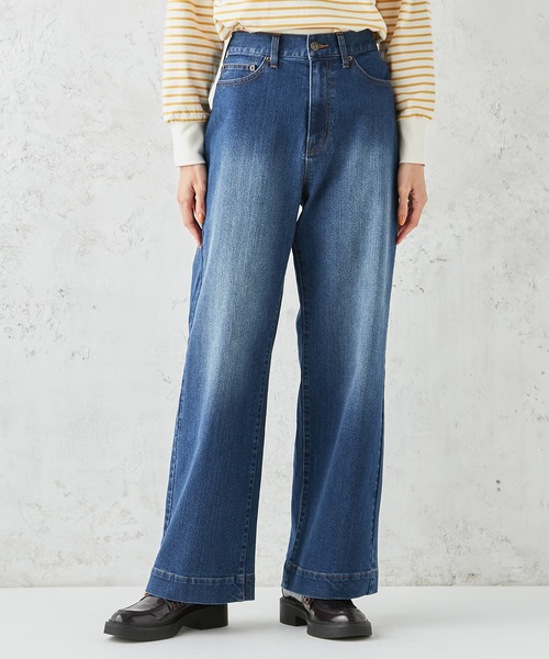 Petit Honfleur(プチオンフルール)の「バギーデニムパンツ(デニムパンツ・レディース・ネイビー/アイボリー・61/64/67)」の15枚目の写真