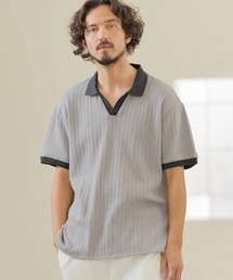 mhs2117-NOSTALGIC SKIPPER POLO SHIRTS スキッパーポロシャツ