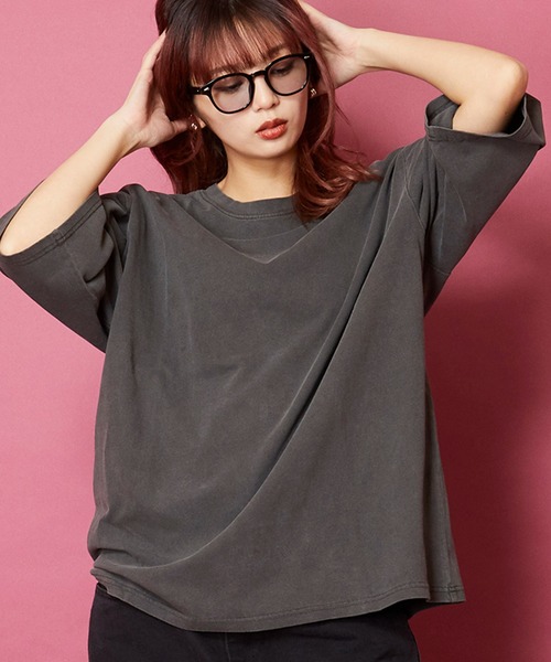 unrelaxing(アンリラクシング)の「ヴィンテージライク 古着風 綿100%ピグメント加工Tシャツ(Tシャツ/カットソー・メンズ・ベージュ/ブラウン/グリーン/ブラック・X-LARGE/LARGE/MEDIUM)」の10枚目の写真