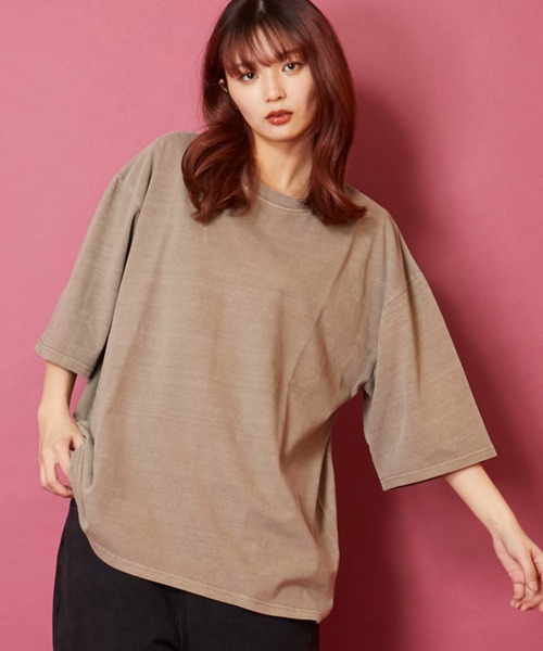unrelaxing(アンリラクシング)の「ヴィンテージライク 古着風 綿100%ピグメント加工Tシャツ(Tシャツ/カットソー・メンズ・ベージュ/ブラウン/グリーン/ブラック・X-LARGE/LARGE/MEDIUM)」の18枚目の写真