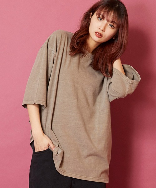unrelaxing(アンリラクシング)の「ヴィンテージライク 古着風 綿100%ピグメント加工Tシャツ(Tシャツ/カットソー・メンズ・ベージュ/ブラウン/グリーン/ブラック・X-LARGE/LARGE/MEDIUM)」の19枚目の写真