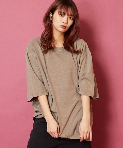 unrelaxing(アンリラクシング)の「ヴィンテージライク 古着風 綿100%ピグメント加工Tシャツ(Tシャツ/カットソー・メンズ・ベージュ/ブラウン/グリーン/ブラック・X-LARGE/LARGE/MEDIUM)」の21枚目の写真