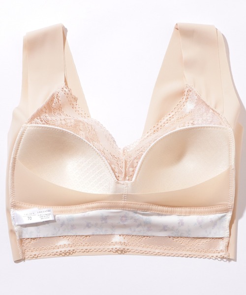 Lace Ladies（レースレディース）の「花柄 レース Vネック ノンワイヤー ブラ ナイトブラ（ナイトブラ・レディース・ミント/ベージュ/ブラック・85/80/75/70）」の21枚目の写真