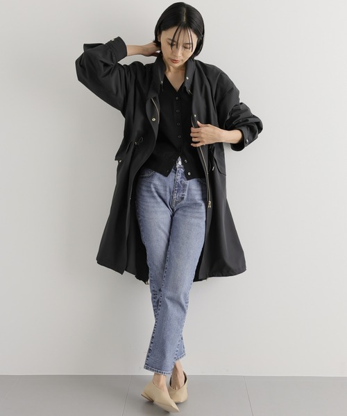 BARNYARDSTORM（バンヤードストーム）の「BARNYARDSTORM / 撥水スタンドカラーコート（ナイロンジャケット・レディース・オフホワイト/ブラック・S/M）」の7枚目の写真