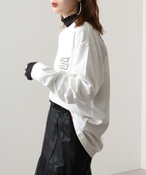 A.T,C in the attic homme(エーティーシーインジアティックオム)の「ATC in the attic homme キャラクタープリント綿ロンT(Tシャツ/カットソー・メンズ・ブラック/ホワイト系1/マスタード/ホワイト/パープル/ブラック系1・M/L)」の20枚目の写真
