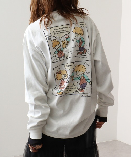 A.T,C in the attic homme(エーティーシーインジアティックオム)の「ATC in the attic homme キャラクタープリント綿ロンT(Tシャツ/カットソー・メンズ・ブラック/ホワイト系1/マスタード/ホワイト/パープル/ブラック系1・M/L)」の21枚目の写真