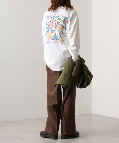 A.T,C in the attic homme(エーティーシーインジアティックオム)の「ATC in the attic homme キャラクタープリント綿ロンT(Tシャツ/カットソー・メンズ・ブラック/ホワイト系1/マスタード/ホワイト/パープル/ブラック系1・M/L)」の12枚目の写真