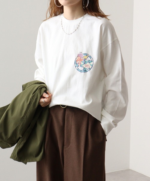 A.T,C in the attic homme(エーティーシーインジアティックオム)の「ATC in the attic homme キャラクタープリント綿ロンT(Tシャツ/カットソー・メンズ・ブラック/ホワイト系1/マスタード/ホワイト/パープル/ブラック系1・M/L)」の7枚目の写真