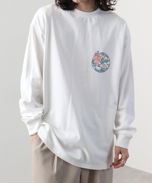 A.T,C in the attic homme(エーティーシーインジアティックオム)の「ATC in the attic homme キャラクタープリント綿ロンT(Tシャツ/カットソー・メンズ・ブラック/ホワイト系1/マスタード/ホワイト/パープル/ブラック系1・M/L)」の13枚目の写真
