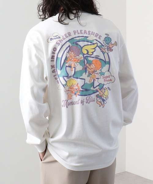 A.T,C in the attic homme(エーティーシーインジアティックオム)の「ATC in the attic homme キャラクタープリント綿ロンT(Tシャツ/カットソー・メンズ・ブラック/ホワイト系1/マスタード/ホワイト/パープル/ブラック系1・M/L)」の15枚目の写真
