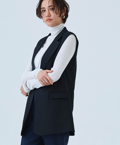 RASW（ラス）の「[RASW]テーラードジレ（ベスト・レディース・ブラウン系その他/ブラック・L/M）」の22枚目の写真