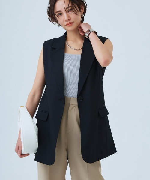 RASW（ラス）の「[RASW]テーラードジレ（ベスト・レディース・ブラウン系その他/ブラック・L/M）」の18枚目の写真