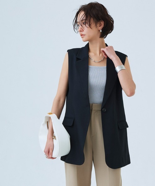 RASW（ラス）の「[RASW]テーラードジレ（ベスト・レディース・ブラウン系その他/ブラック・L/M）」の19枚目の写真