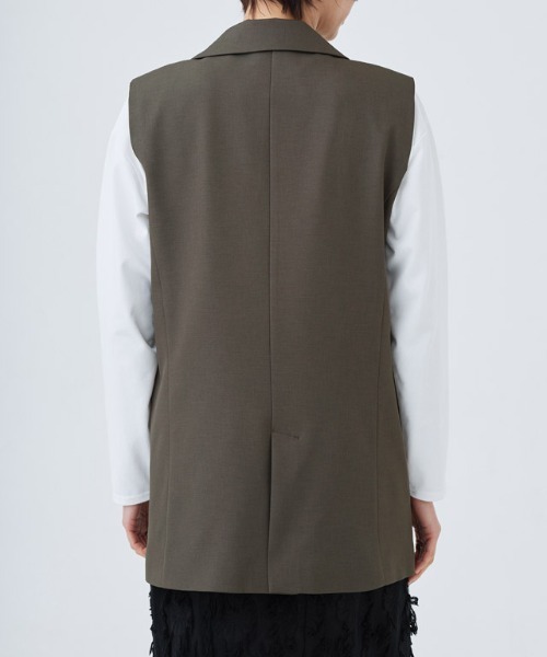 RASW（ラス）の「[RASW]テーラードジレ（ベスト・レディース・ブラウン系その他/ブラック・L/M）」の7枚目の写真